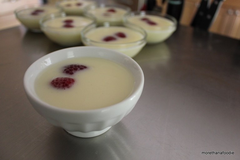 raspberry panna cotta