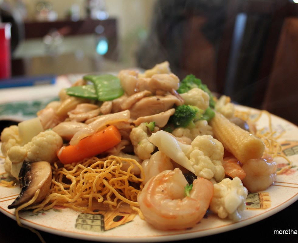 stir fry with fried egg noodles