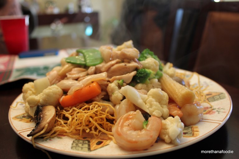 stir fry with fried egg noodles