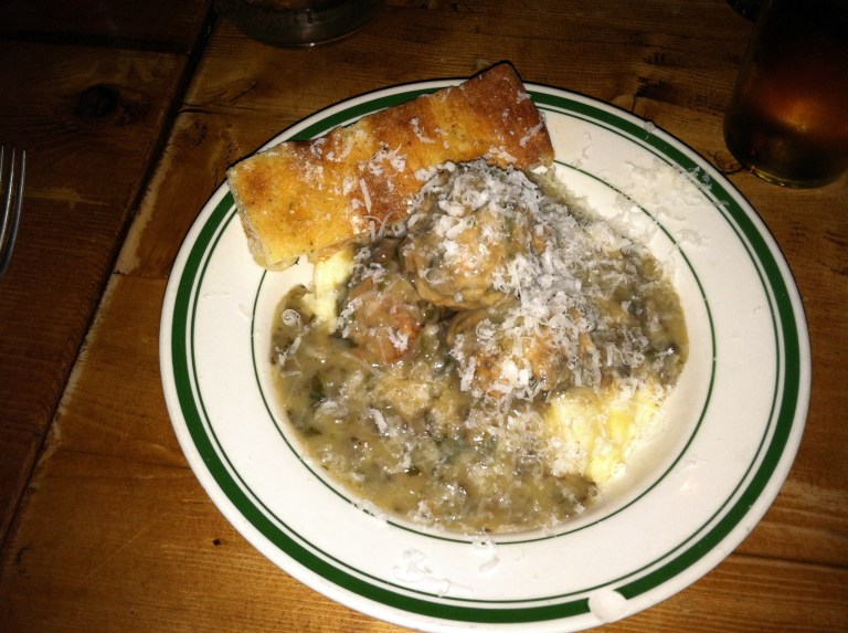 Spicy Pork Balls with Mushroom Gravy