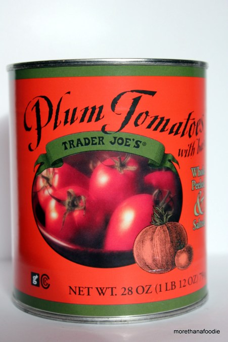 Trader Joes Plum tomatoes with basil
