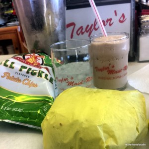 taylors maidrite marshalltown iowa chocolate shake old dutch dill pickle chips