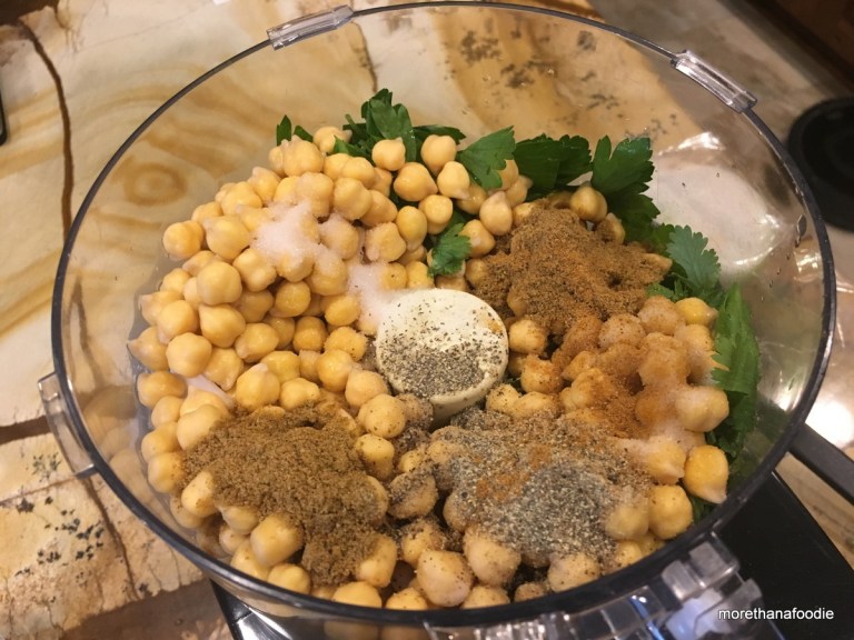 falafel, cumin, parsley, chic peas, cuisnart, food processor, blitz