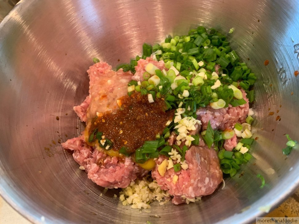 handmade chinese style pork dumplings